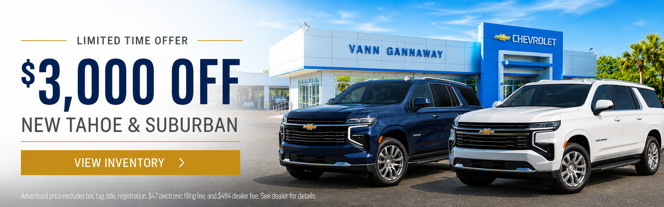 $3,000 Off Tahoe & Suburban